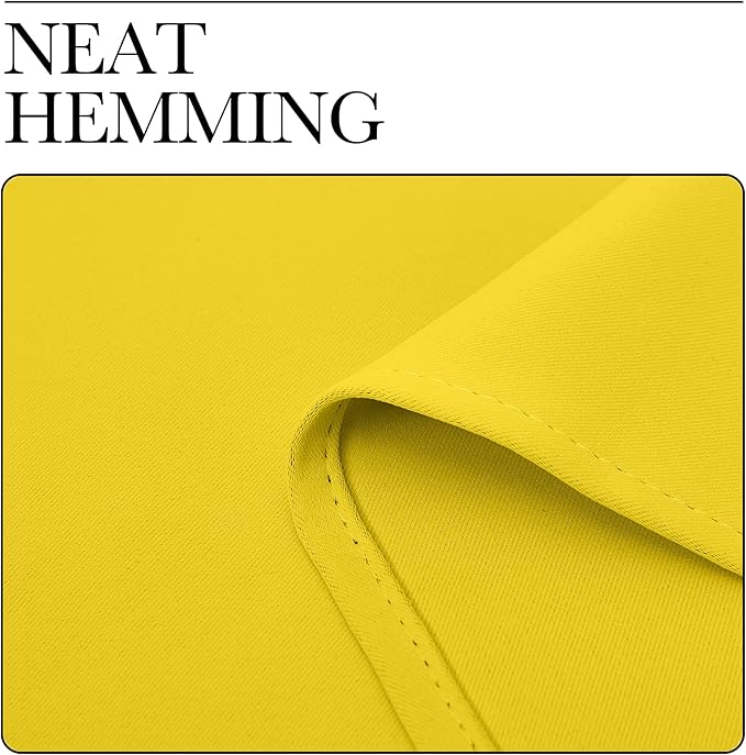 NICETOWN Bright Yellow Blackout Curtains 63 inches Long for Living Room, Darkening Window Curtain Panels, Easy-Care Solid Thermal Insulated Draperies/Drapes for Daughter Room - Image 7