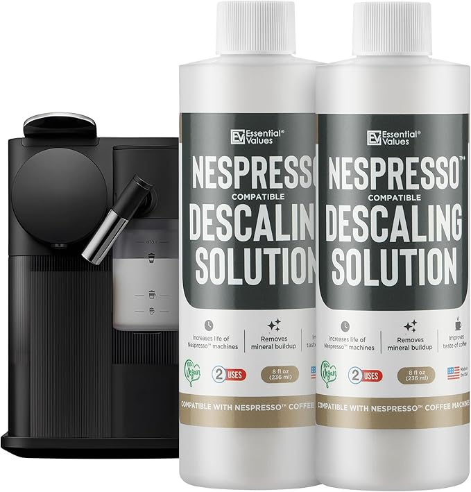 Essential Values Descaling Solution Compatible with Nespresso - Coffee Descaler - Coffee Maker Cleaner - Kettle, Espresso Machine Cleaning - 12 Month Supply 2-Pack - Image 3