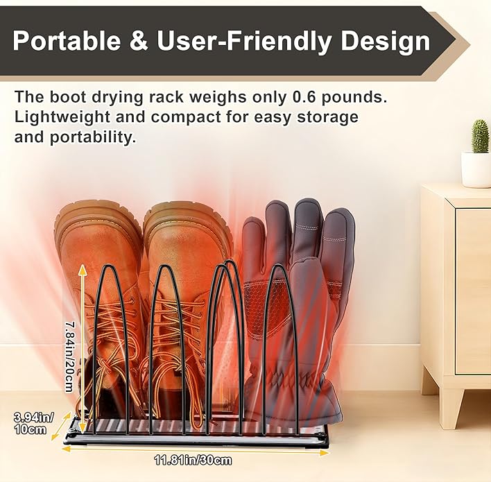 Metal Shoe Drying Rack, Shoes, Boot, and Glove Drying Rack, Dryer Racks for Shoes and Dryer Shoe Racks Inside Dryers - Image 2