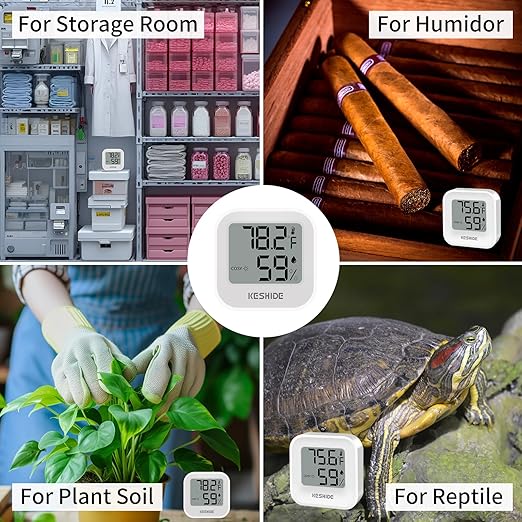 Digital Hygrometer Thermometer for Room Temperature Humidity Meter Indoor Thermometer Accuracy Calibration LCD Temperature Sensor, Bedroom, Baby Room, Office, Greenhouse, Cellar - Image 6