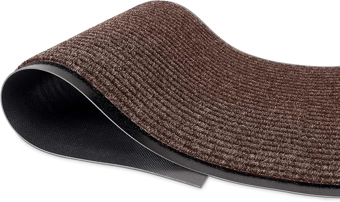 MaxMat® Heavy Duty Rubber Door Mat - Large Commercial, Waterproof, Low-Profile, Easy to Clean Floor Mat (4 x 8 Feet, Brown, MXM-RIB0048BR) - Image 3