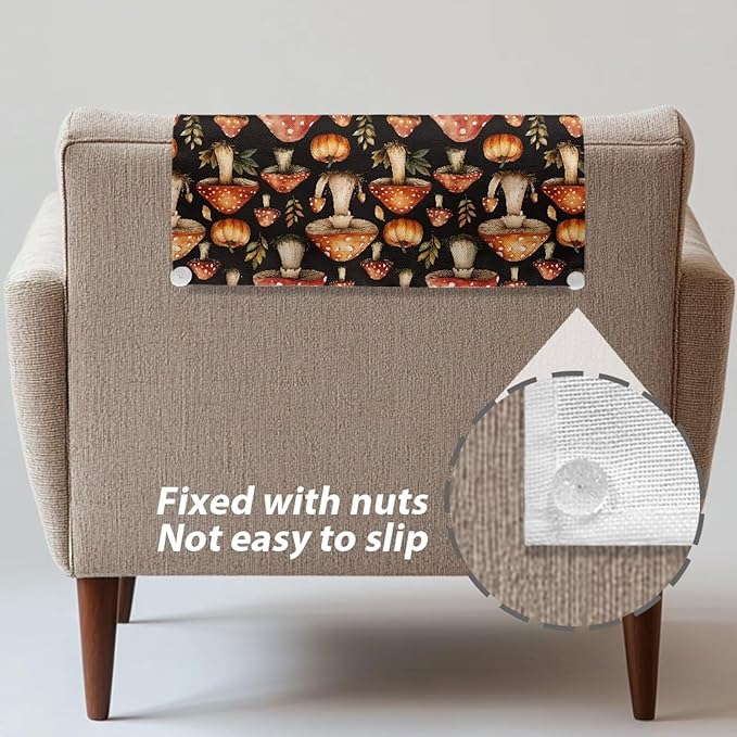 Mushroom Headrest Cover for Recliner Washable Fabric Sofa Protector for Head Rest Theater Seat Loveseat Decor Easy to Install & Soft - Image 5