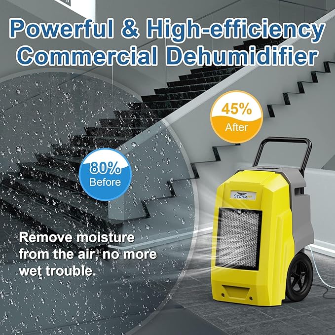 ALORAIR 180 Pints Commercial Dehumidifier with Pump Drain Hose, Smart Wi-Fi Dehumidifier for Large Basement, Industrial or Commercial Space, Smart Wi-Fi, 5 Years Limited Warranty - Image 5