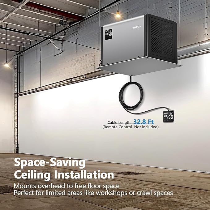 Yaufey 158 Pints Commercial Dehumidifier with Pump and Drain Hose for Crawlspace, Basements, Industrial Space, large room for Space up to 7500 Sq. Ft. - Auto Defrost, 5-Year Quality Coverage - Image 6