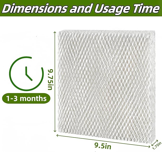 4-Pack 10 Water Panel Replacement Humidifier Filter Compatible with Aprilaire Whole-House Humidifier Models 110, 220, 500, 500A, 500M, 550, 550A, 558, Compatible with Honeywell HC22P - Image 3