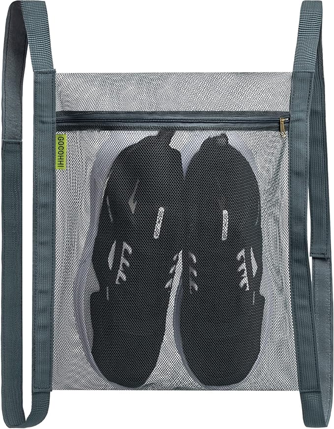 Shoe Dryer Bag, Sneaker Dry Net for Dryer, HoneyComber Mesh Bags with Zipper and Strap for Shoes, Laundry Reused Bag Tool, 15.7x13.8 Inches (1Pc Grey) by Gocohhi