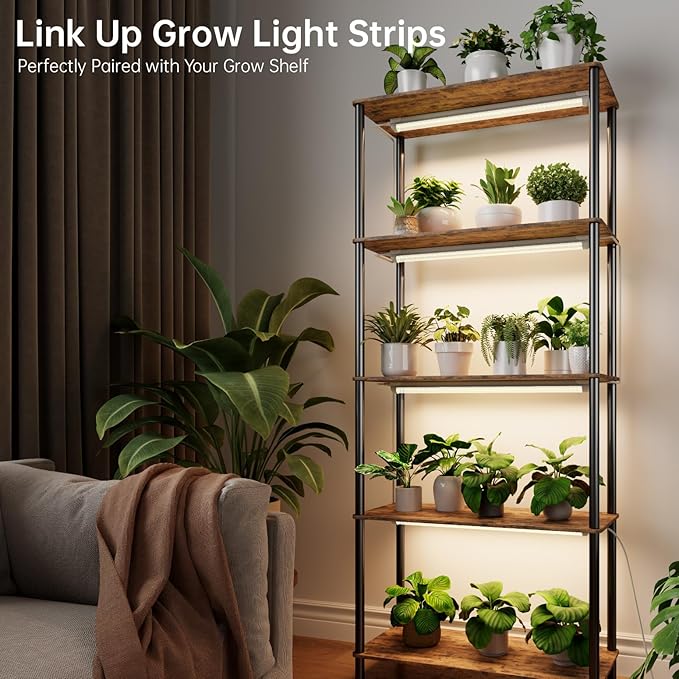Bstrip Grow Light, 2FT 48W (2 X 24W) Plant Light with Timer, Full Spectrum with 660nm Red LEDs, Linkable Design, 3686K T8 Grow Lights for Indoor Plants, Greenhouse, Seeding, 2-Pack - Image 6