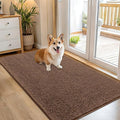 OLANLY Dog Door Mat for Muddy Paws 54x32, Absorbs Moisture and Dirt, Absorbent Non-Slip Washable Doormat, Quick Dry Chenille Mud Mat for Dogs, Entry Indoor Entryway Carpet for Inside Floor, Mocha by OLANLY