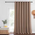 NICETOWN Blackout Curtains for Sliding Glass Door Room Divider Noise Reduce Curtain Panel Portable Window Screen Sliding Partition, W100 x L102 inches, 1 Panel, Cappuccino by NICETOWN