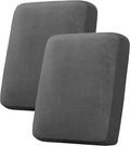 H.VERSAILTEX Velvet Stretch Couch Cushion Cover Plush Cushion Slipcover for Chair Loveseat Sofa Cushion Furniture Protector Seat Cushion Sofa Cover (2 Piece Medium Sofa Cushion Covers, Grey Striped) by HVERSAILTEX