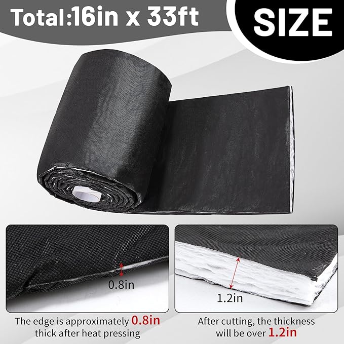 16in x 33ft Van Insulation, Soundproof Thermal Barrier for Camper Van Conversions for Various Sizes of Rvs and Trucks - Image 2