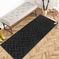 PURRUGS Dirt Trapping Door Mat 24" x 59", Non-Slip Machine Washable Entry Rug, Dog Doormat, Indoor Front Door Mat, Super Absorbent Entryway Rug for Muddy Shoes & Paws, Black by PURRUGS
