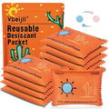 120 Gram (10 Pack) Color-Indicating Desiccant Packs for Storage, Rechargeable Silica Gel Packets, Moisture Absorbers for Gun Safe, 3D Filaments, Cars, Safe, Electronics, Toolboxes by Vbeijll