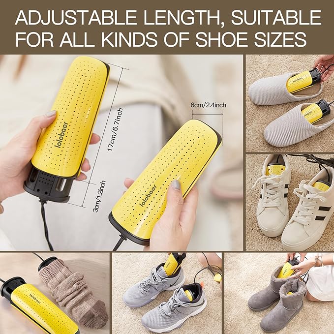 Portable Footwear Shoe Dryers Machine with Auto Temperature Control for Rainy Seasons Winter Travel, Extendable Boot Warmer Fireproof Drying for Shoes, Gloves, Socks - Image 2