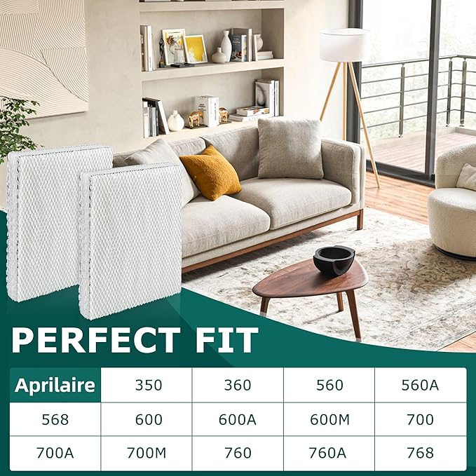 TOMOON 6 Pack Water Panel 35 for April.aire Humidifier, Compatible with Replace 300 350 360 560 560A 568 600 600A 600M 700 700A 700M 760 760A 768 April.aire Humidifiers|10" x 13" - Image 4