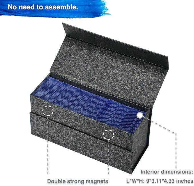 Waterproof Toploader Storage Boxes for 3" x 4" 35PT Rigid Card Holder, Trading Card Case Set Hold 570 Toploaders Totally, Fit Sport Card with ONE Touch Magnetic Card Holder - Image 5