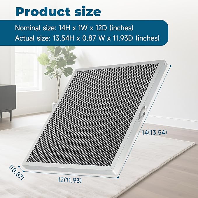 2-Packs 5881 Washable MERV 8 Dehumidifier Filter 12x14x1 Compatible with AprilAire Whole-House Models E100 E080 8192A and Dehumidifying Ventilator 8192A Replacement Filter - Image 3