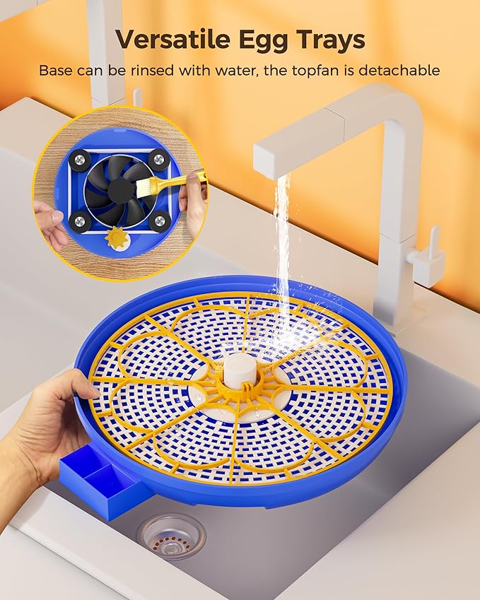 18 Incubators for Hatching Eggs, Automatic Egg Turning and Humidity Control, 360 View, Suitable for Chickens, Ducks, Quails, and Other Birds - Image 8