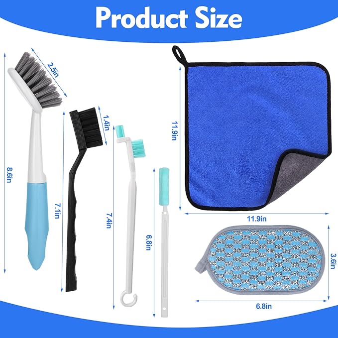 XANGNIER Air Fryer Cleaner Brush Kits,6 Pcs Air Fryer Cleaning brush Tools Accessories - Image 6