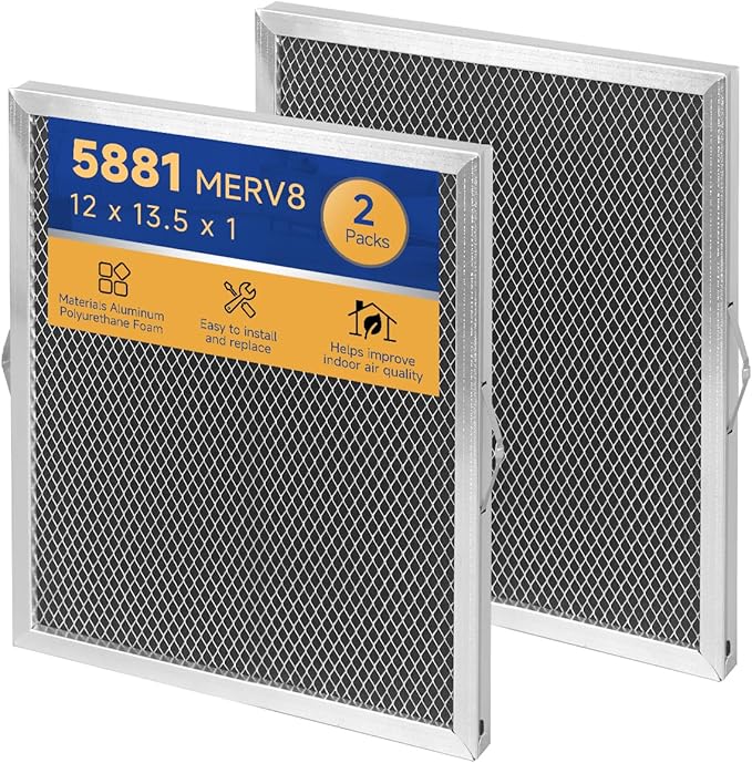 5881 Dehumidifier Filter MERV 8 Washable Compatible with Whole-House Dehumidifiers Models E100 E080 8192A and Dehumidifying Ventilator 8192A Replacement Filter 2 Packs - Image 9