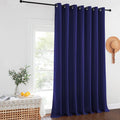 NICETOWN Wide Sliding Door Curtains - Thermal Insulated Drapes, Blackout Window Curtain, Privacy Blind for Living Room & Bedroom (Dark Blue, W100 x L108 inches) by NICETOWN