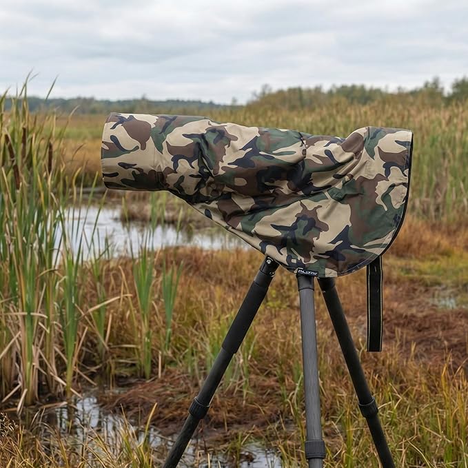 Rolanpro Waterproof Camera Lens Rain Cover Raincoat for Canon RF 200-800mm F6.3-9 is USM Super-telephoto Zoom Lens # Green Camo - Image 9