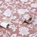 RAY STAR Shelf Liner, Non Adhesive Pink Floral Kitchen Cabinet Liner for Pantry Drawer Vanity, Strong Grip Non Slip, Shelf Liners for Kitchen Cabinets Cupboard 18 Inch x 8 FT (5 Rolls) by RAYSTAR
