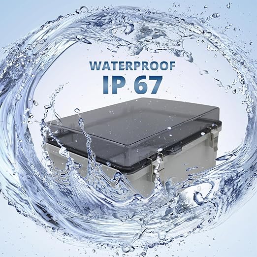 MAKERELE Extra Large Outdoor Electrical Enclosure Boxes Waterproof IP67 Junction Box and 3/4" NPT*2 Enclosure with Mounting Plate Suitable for Various Projects(16.1"*12.2"*7.1") - Image 2