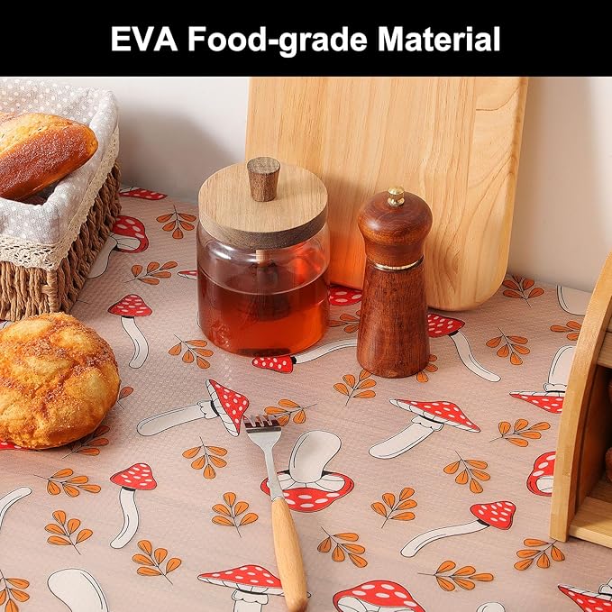 Cooyes Shelf Liner – Non-Slip Cabinet & Drawer Liner for Kitchen – Non-Adhesive Waterproof Shelf Paper with Modern Pattern – Durable EVA Cabinet Mat – Easy to Cut (Burgundy,11.8" W x 360" L) - Image 3