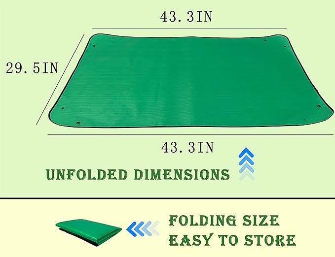 BIUWING Extra Large Plant Repotting Mat,Thickened Waterproof for Indoor Plant Transplanting and Mess Control,Foldable Succulent Portable Gardening Mat (43'*30',Green) - Image 4