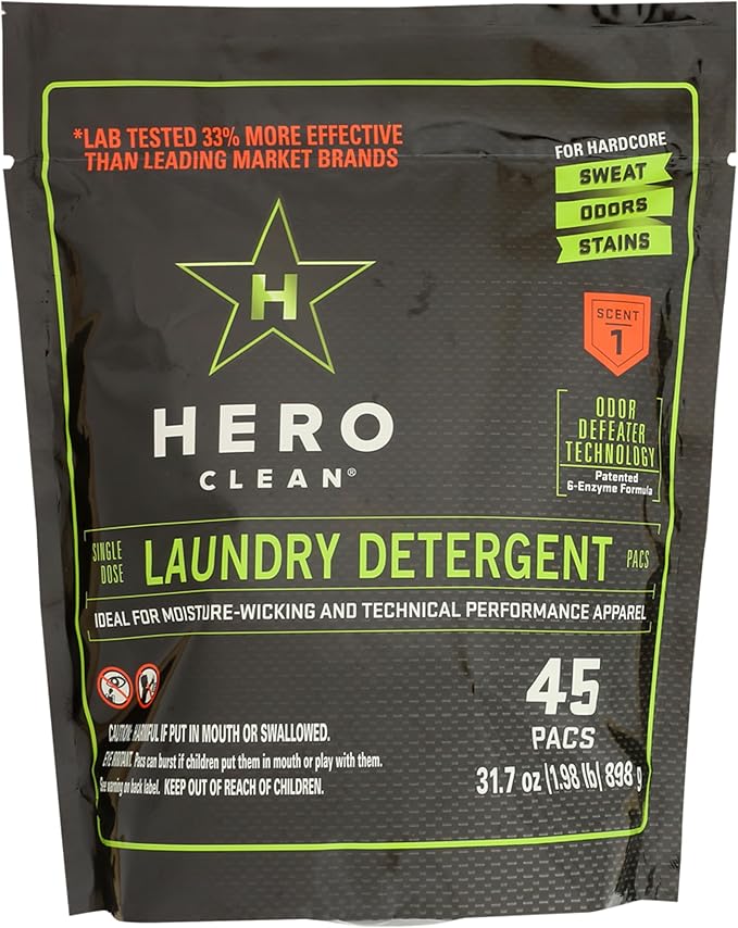 Hero Clean Laundry Detergent PACS, Scent 1, 45-Count by Hero+Clean