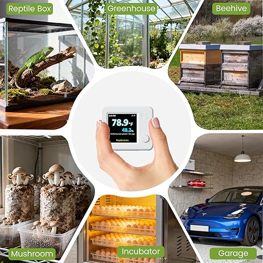 MOCREO WiFi Reptile Hygrometer Indoor Thermometer, Smart Humidity and Temperature Sensor, Remote Monitor with App Push Notification, Email Alerts, 2-Year Data Export, for Greenhouse Incubator - Image 9