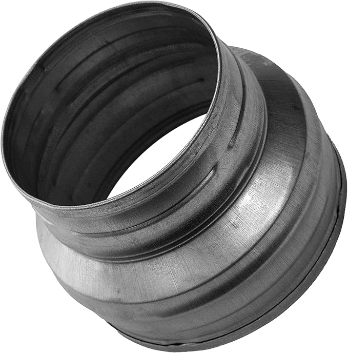 Vent Systems 4" Inch to 3" Inch Duct Reducer – Galvanized Steel HVAC Pipe Adapter Connector for Ventilation, Exhaust, and Grow Tents – Durable Metal Transition Fitting for Heating and Cooling by VentSystems