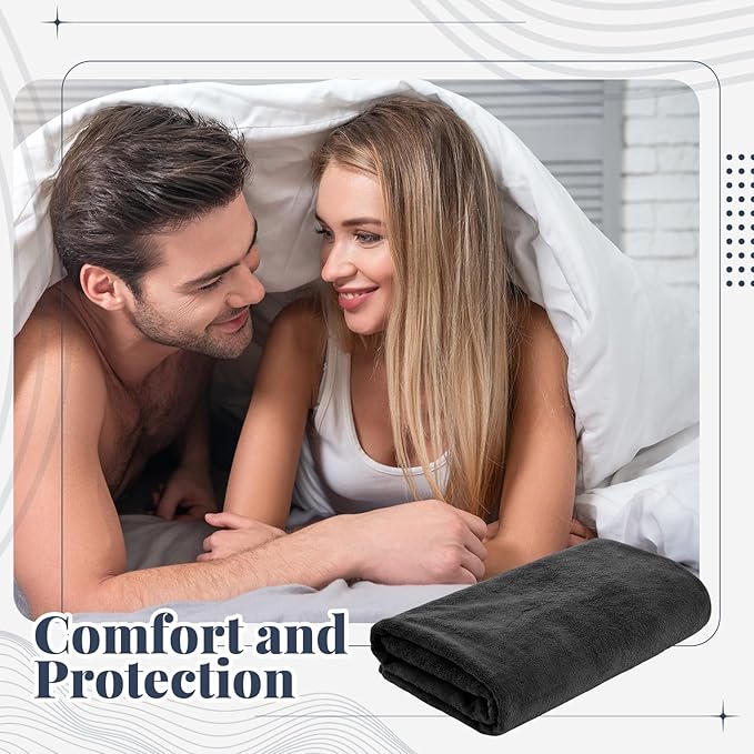 1 Pcs Couples Waterproof Mat 80 x 80 in Lover Reusable Stainproof Blanket Quiet Easy Use Mattress Protector for Adult Multi Functional Bed Sheet Couple Messy Play Pleasure Comfort (Black) - Image 7