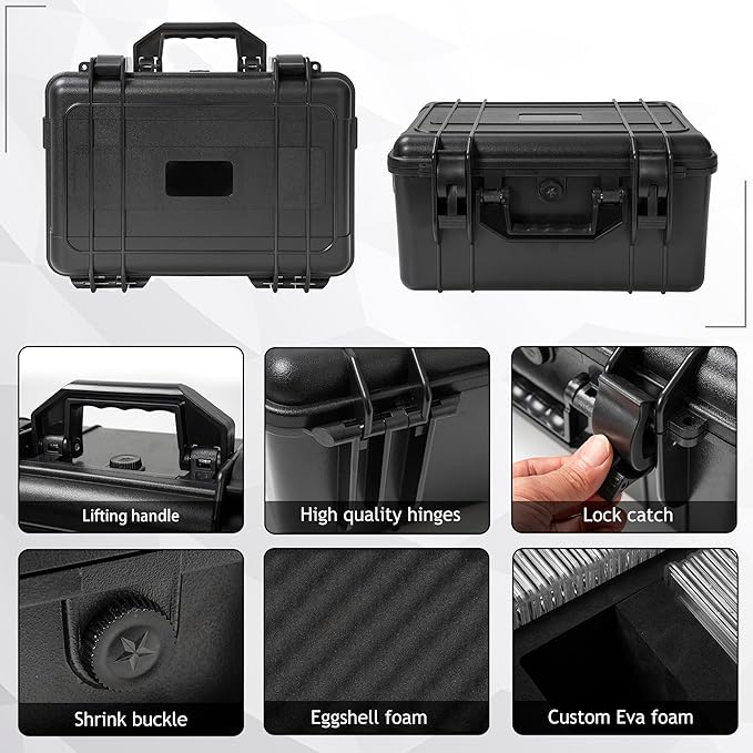 Graded Card Case, Trading Card Storage Box, Waterproof Card Slab Carrying Case for 80+ PSA, CSG, BGS, SGC Sports Trading Cards with 7 EVA Foam - Image 4