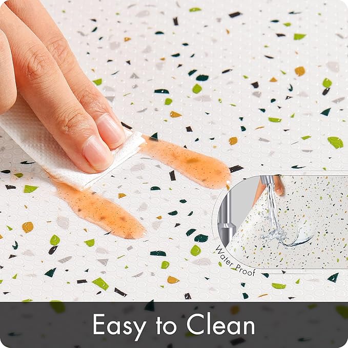 Cooyes Shelf Liner – Premium Non-Adhesive Cabinet and Drawer Liner for Kitchens – Waterproof Shelf Paper with Modern Pattern – Durable EVA Cabinet Mat – Easy to Cut - Image 5