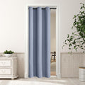 MYSKY HOME Dusty Blue Closet Curtains for Doorway 80 Inch Long Blackout Door Curtain for Living Room Grommet Room Darkening Curtain for Bedroom Thermal Insulated Curtain 1 Curtain Panel, 34 x 80 Inch by MYSKYHOME