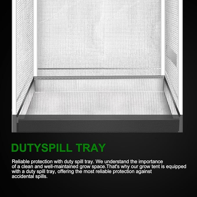 MELONFARM Small Grow Tent for Aerogarden，18”x18”x36” ，Hydroponics Growing System ，Highly Reflective 600D Diamond Mylar Canvas with Ventilation window and Floor Tray for Hydroponic Indoor Plant Growing - Image 5