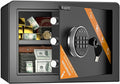 WASJOYE Home Cabinet Safe Box, 1.2 Cu Ft Small Home Safe Box, Cabinet Safe Box with Digital Keypad & Safety Key Lock, Small Security Safe for Home Office Hotel Money Jewelry Medicine Document Storage by WASJOYEUS