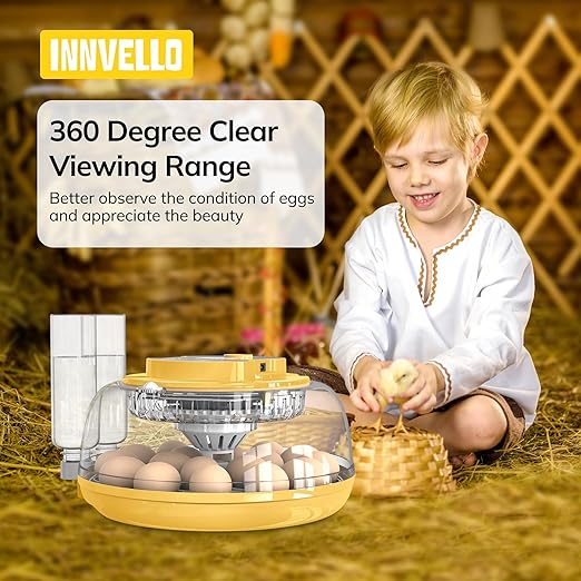 18 Egg Incubator with Automatic Egg Turning and Humidity Control, Chicken Incubator for Hatching Eggs with Temperature Display, Auto Record, Egg Candler, Extra 2 Water Bottles & 2 Egg Trays - Image 7