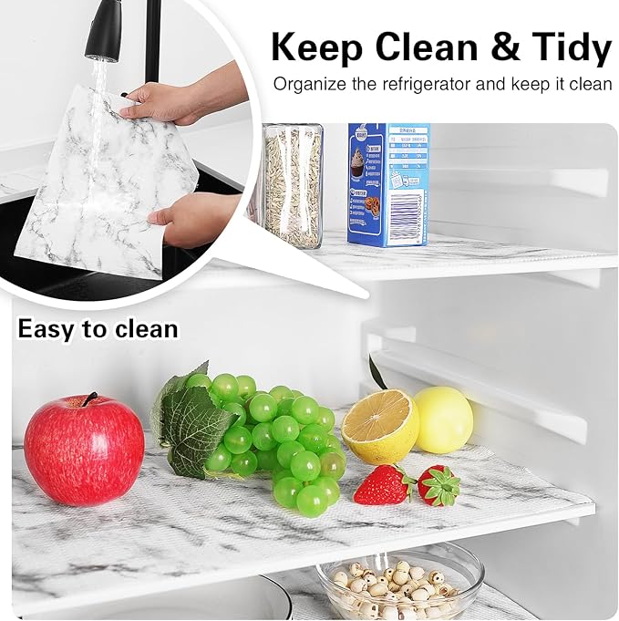 Drawer and Shelf Liner for Kitchen Cabinet,Non-Adhesive Cabinet Liners 24in x 20FT,Waterproof Shelf Paper Non-Slip Mats Cupboard Liners Contact Protect Dresser/Shelves/Table-Marble - Image 5
