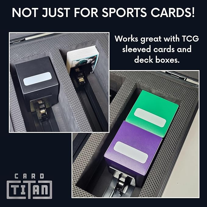 Vault Trading Card Storage Box - Lockable Sports Cards Hard Case with Spring-Loaded Pushers for Top Loaders & Graded Cards - 3 Row - Image 9