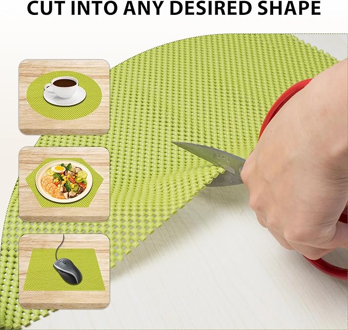 Shelf Liners for Cabinets-Drawer Liner Cabinet Liners for Shelves Kitchen,Non-Adhesive,Non-Slip,Green,12 x 48 inch - Image 2