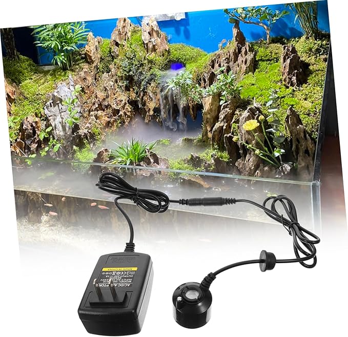 Mini Fog Maker for Fish Tank and Fountain Water Humidifier with Color Change Led Light for Indoor Garden Decor and Halloween Atmosphere - Image 6