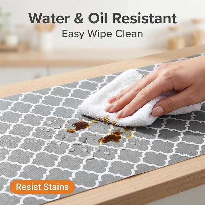 Coavas Extra Grip Thickened Shelf and Drawer Liner - Non-Adhesive Non-Slip Waterproof Mats for Kitchen Cabinets, Drawers, Shelves, Dresser & Cupboard, Easy Cut DIY (Gray, 12IN x 20FT) - Image 4
