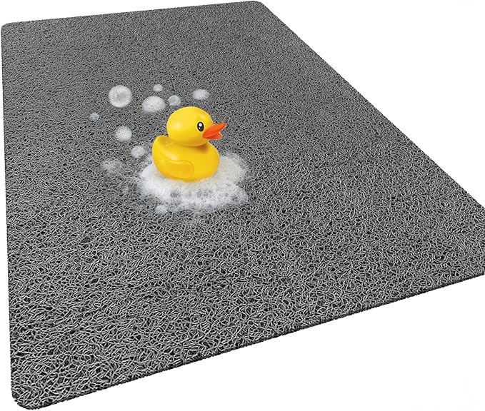 Extra Large Shower Mat, Yonala 31.5 x 47.2 Inch Non Slip Shower Mats for Inside Shower/Bathroom, Soft PVC Loofah Shower Floor Mat, Quick Drying, Easy Clean by Yonala