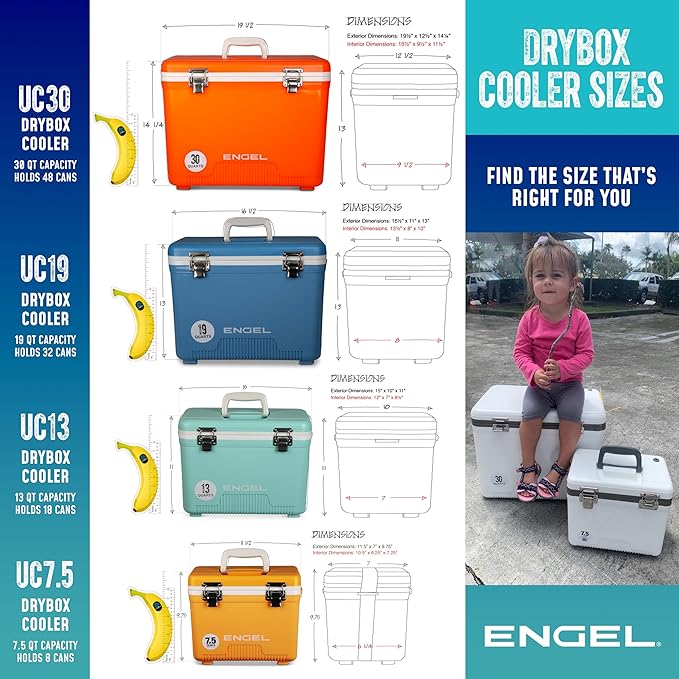 Engel UC7 7.5qt Leak-Proof, Air Tight, Drybox Cooler and Small Hard Shell Lunchbox for Men and Women - Image 7