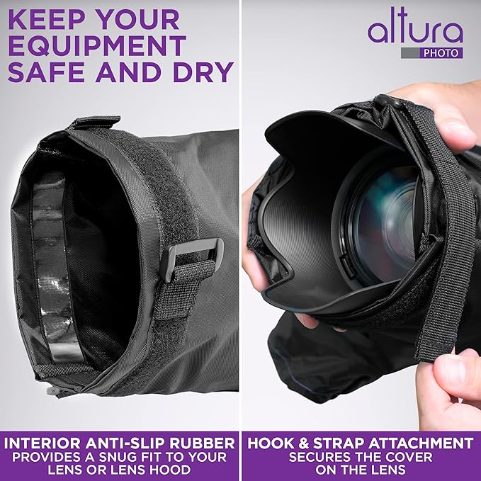 Altura Photo Professional Waterproof Camera Rain Cover for Canon Nikon Sony DSLR & Mirrorless Cameras and Lenses, Photography Camera Accessories - Image 6