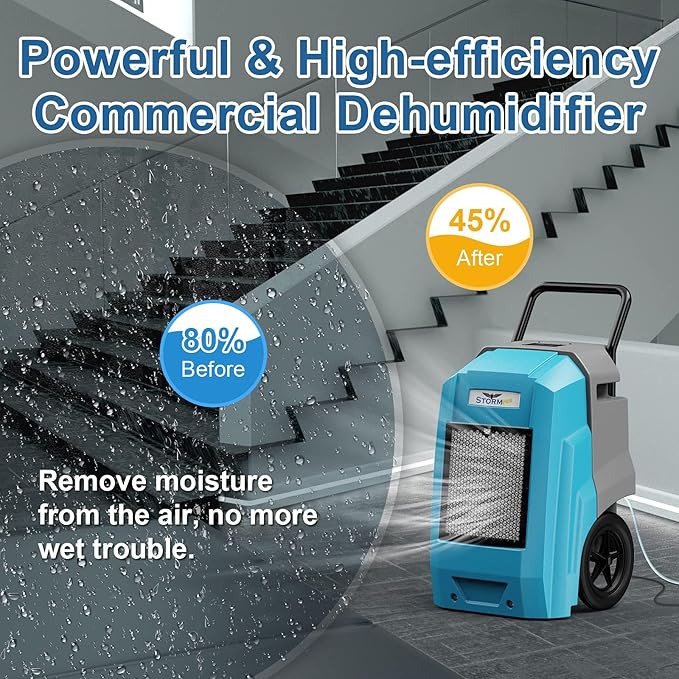 ALORAIR 180 Pints Commercial Dehumidifier with Pump Drain Hose, Smart Wi-Fi Dehumidifier for Large Basement, Industrial or Commercial Space, Smart Wi-Fi, 5 Years Limited Warranty - Image 5