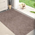 PURRUGS Dirt Trapping Door Mat 32" x 47", Non-Slip Machine Washable Entry Rug, Dog Doormat, Indoor Front Door Mat, Super Absorbent Entryway Rug for Muddy Shoes & Paws, Grayish Brown by PURRUGS